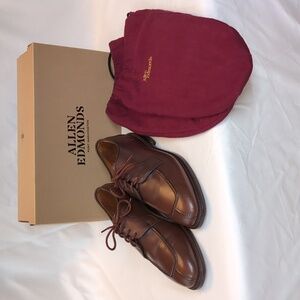 Allen Edmonds Hancock Dark Brown Leather Oxfords 8.5 D